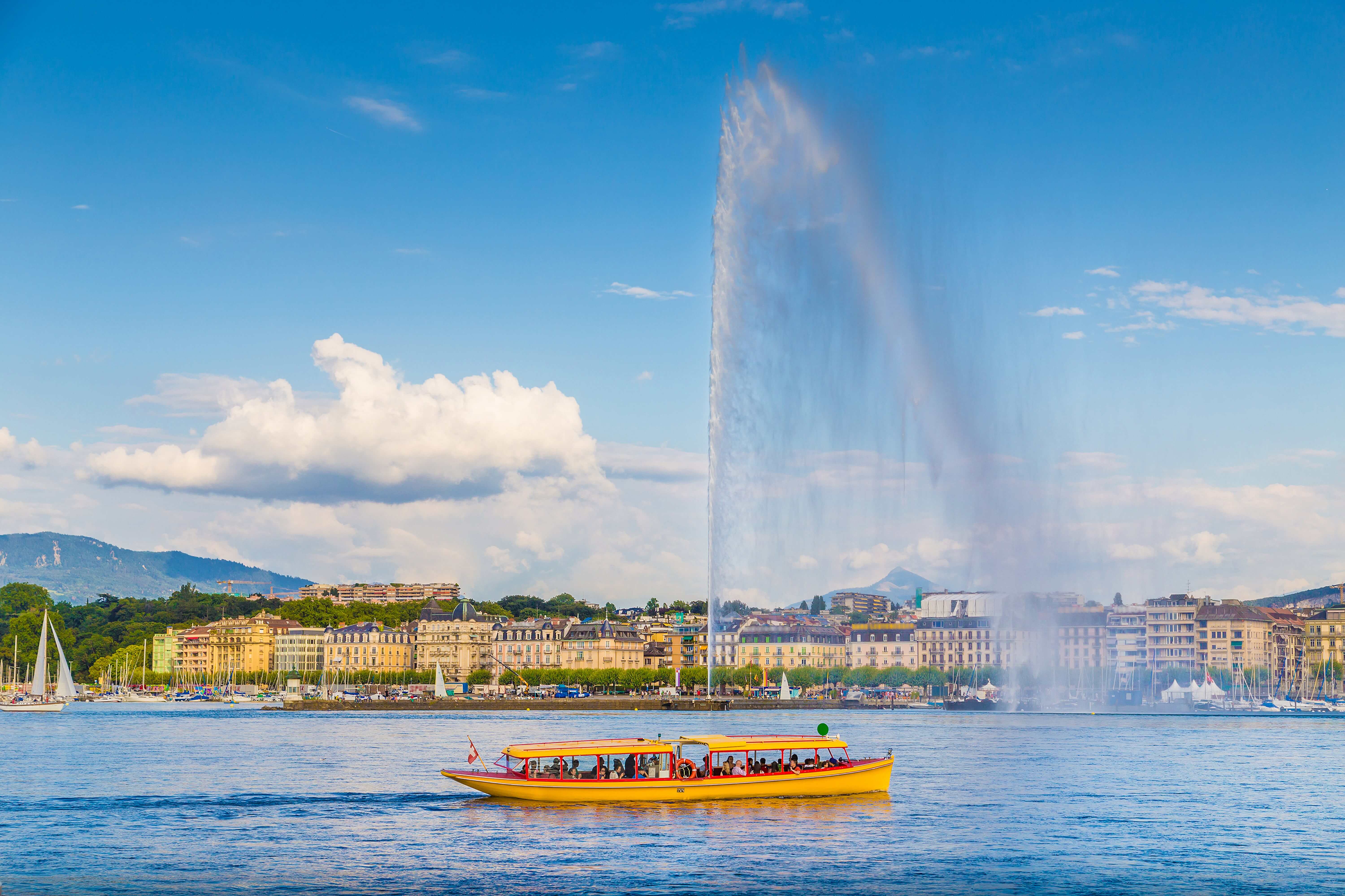 Visiter Geneve : jet d'eau